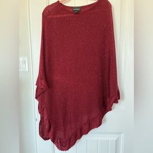 Lane Bryant poncho cape jacket sparkle shimmer ruffle One Size gorgeous